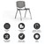 Flash Furniture RUT-F01A-GY-GG Gray Polypropylene Seat and Back Titanium Powder Coated Metal Frame Hercules Series Stacking Chair