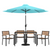 Flash Furniture XU-DG-304860064-UB19BTL-GG 30" W x 29.5" H Synthetic Teak Rectangular Patio Dining Table Set