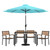 Flash Furniture XU-DG-304860064-UB19BTL-GG 30" W x 29.5" H Synthetic Teak Rectangular Patio Dining Table Set