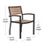 Flash Furniture XU-DG-304860064-UB19BTL-GG 30" W x 29.5" H Synthetic Teak Rectangular Patio Dining Table Set
