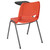 Flash Furniture RUT-EO1-OR-RTAB-GG 880 Lbs. Orange Plastic Right Handed Tablet Arm Hercules Series Ergonomic Shell Chair