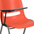 Flash Furniture RUT-EO1-OR-RTAB-GG 880 Lbs. Orange Plastic Right Handed Tablet Arm Hercules Series Ergonomic Shell Chair