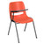 Flash Furniture RUT-EO1-OR-RTAB-GG 880 Lbs. Orange Plastic Right Handed Tablet Arm Hercules Series Ergonomic Shell Chair