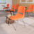 Flash Furniture RUT-EO1-OR-RTAB-GG 880 Lbs. Orange Plastic Right Handed Tablet Arm Hercules Series Ergonomic Shell Chair