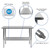 Flash Furniture NH-WT-2448-GG 24" x 48" Prep and Work Table