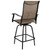 Flash Furniture 2-ET-SWVLPTO-30-GG 300 Lbs. Brown Galvanized Steel Rectangular Patio Swivel Stool
