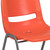 Flash Furniture RUT-EO1-OR-GG Orange Plastic Seat and Back Gray Powder Coated Metal Frame Hercules Series Ergonomic Shell Stacking Chair