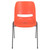 Flash Furniture RUT-EO1-OR-GG Orange Plastic Seat and Back Gray Powder Coated Metal Frame Hercules Series Ergonomic Shell Stacking Chair