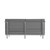 Flash Furniture ZB-REGAL-810-2-LS-GY-GG 57" W x 27.5" H Gray Hercules Regal Series Loveseat