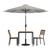 Flash Furniture XU-DG-810060362-UB19BGY-GG 35.25" W x 29.5" H Square Patio Dining Table Set