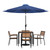 Flash Furniture XU-DG-810060064-UB19BNV-GG 35.25" W x 29.5" H Synthetic Teak Square Patio Dining Table Set