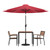 Flash Furniture XU-DG-810060062-UB19BRD-GG 35.25" W x 29.5" H Square Patio Dining Table Set