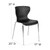 Flash Furniture LF-7-07C-BLK-GG Black Plastic Back and Seat Chrome Frame Finish Stacking Lowell Chair