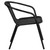 Flash Furniture 2-TLH-037-BK-GG 352 Lbs. Black Ratan with Metal Frame Stack Chair