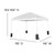 Flash Furniture JJ-GZ1010PKG-WH-GG 106" H White Pop-Up Canopy Tent