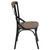 Flash Furniture X-BACK-METAL-FW Ash Wood Side Chair