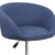 Flash Furniture CH-TC3-1066L-BLFAB-GG 17.75" Dia. Chrome Base Blue Fabric Adjustable Height Swivel Bar Stool
