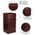 Flash Furniture MT-M8520-TRA-MAH-GG 36 Gal. Wood with Mahogany Melamine Square Trash Receptacle