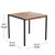 Flash Furniture XU-DG-810060362-UB19BRD-GG 35.25" W x 29.5" H Square Patio Dining Table Set