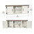 Flash Furniture GC-MBLK67-WH-GG 59" W White Wood Frame Rectangular TV Stand