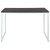 Flash Furniture GC-GF156W-12-GRY-GG 47" W White Metal Frame Laminated Rustic Gray Top with PVC Edging Computer Desk
