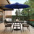 Flash Furniture GM-402003-NVY-GG 9' Navy Blue Aluminum Pole Round Top Patio Umbrella