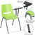 Flash Furniture RUT-EO1-GN-LTAB-GG 880 Lbs. Green Plastic Left Handed Tablet Arm Hercules Series Ergonomic Shell Chair