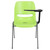 Flash Furniture RUT-EO1-GN-LTAB-GG 880 Lbs. Green Plastic Left Handed Tablet Arm Hercules Series Ergonomic Shell Chair