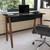 Flash Furniture GC-MBLK60-BK-WAL-GG Black Laminate Top with A-Frame Walnut Base Computer Desk