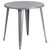 Flash Furniture CH-51090TH-2-18VRT-SIL-GG 30" W x 29.5" H Silver Round Table and Chair Set