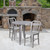 Flash Furniture CH-51090TH-2-18VRT-SIL-GG 30" W x 29.5" H Silver Round Table and Chair Set
