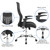 Flash Furniture LF-W-83A-GG 25" W Black Adjustable Seat Height Milford Ergonomic Chair