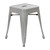 Flash Furniture ET-BT3503-18-SIL-GG 250 Lbs. Silver Metal Welded Backless Square Stool