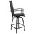 Flash Furniture 2-ET-SWVLPTO-30-BK-GG 300 Lbs. Black Galvanized Steel Rectangular Patio Swivel Stool