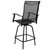 Flash Furniture 2-ET-SWVLPTO-30-BK-GG 300 Lbs. Black Galvanized Steel Rectangular Patio Swivel Stool