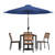 Flash Furniture XU-DG-810060364-UB19BNV-GG 35.25" W x 29.5" H Synthetic Teak Square Patio Dining Table Set