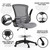 Flash Furniture BL-X-5M-D-DKGY-GG 250 Lbs. Gray Adjustable Height Swivel Drafting Chair
