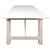 Flash Furniture XA-FARM-6-WH-GG Solid Pine Rectangular Antique Rustic White Plank Top Wood Base Hercules Series Folding Farm Table Set