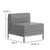 Flash Furniture ZB-IMAG-MIDDLE-GY-GG Gray Modular Armless Hercules Imagination Series Middle Chair
