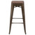 Flash Furniture 4-ET-31320W-30-GN-R-GG 500 Lbs. Metal Gray Frame with Wood Seat Indoor Bar Stool