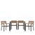 Flash Furniture XU-DG-304860064-GG 30" W x 29.5" H Synthetic Teak Rectangular Patio Dining Table Set