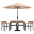 Flash Furniture XU-DG-304860064-UB19BTN-GG 30" W x 29.5" H Synthetic Teak Rectangular Patio Dining Table Set