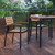 Flash Furniture 2-XU-DG-HW6006-GG Mortise and Tenon Style with Metal Wood Screw Reinforcements Wood Back and Seat Rustic Walnut Finish Stackable Faux Teak Side Chair
