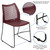 Flash Furniture RUT-498A-BY-GG Burgundy Plastic Seat and Back Black Powder Coated Metal Sled Base Frame Hercules Series Stacking Chair