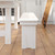 Flash Furniture XA-B-96X12-L-WH-GG 96" W Antique White Stained Wood Hercules Series Folding Rustic Farm Bench