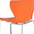 Flash Furniture LF-7-07C-ORNG-GG Orange Plastic Back and Seat Chrome Frame Finish Stacking Lowell Chair