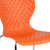 Flash Furniture LF-7-07C-ORNG-GG Orange Plastic Back and Seat Chrome Frame Finish Stacking Lowell Chair
