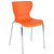 Flash Furniture LF-7-07C-ORNG-GG Orange Plastic Back and Seat Chrome Frame Finish Stacking Lowell Chair