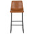 Flash Furniture 2-ET-ER18345-30-LB-GG 300 Lbs. Light Brown LeatherSoft Seat and Back Bar Stool