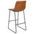 Flash Furniture 2-ET-ER18345-30-LB-GG 300 Lbs. Light Brown LeatherSoft Seat and Back Bar Stool